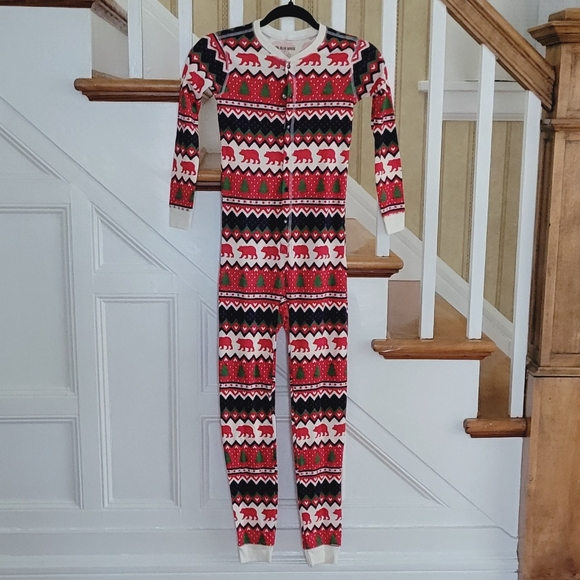 ITTLE BLUE HOUSE Hatley Isle Bear Onesis Adult Size 8 Christmas Winter - Picture 3 of 10